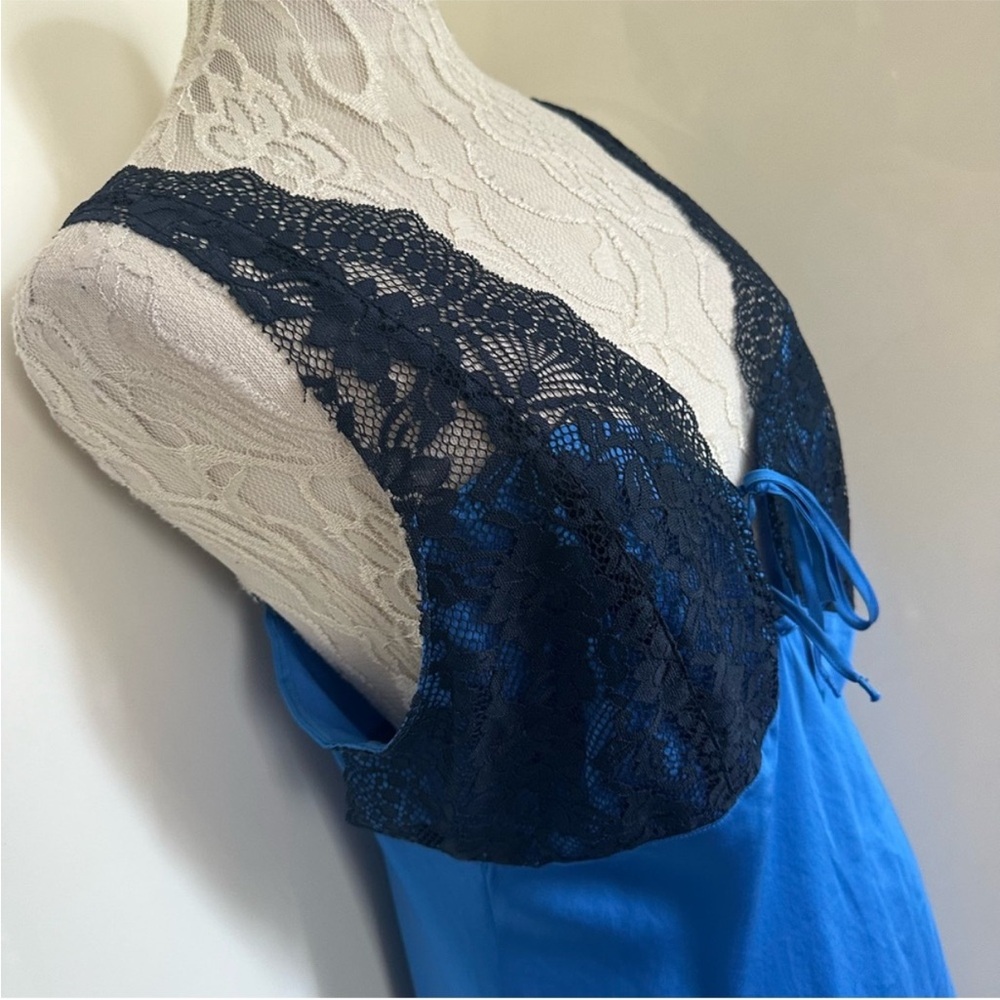NWOT Free People Countryside Maxi Slip Dress in Campanula Combo sz M - Picture 7 of 10